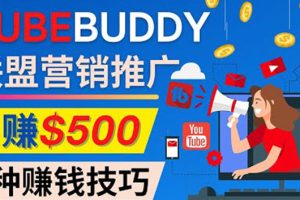 推广TubeBuddy联盟营销项目，完全免费的推广方法，轻松月赚500美元