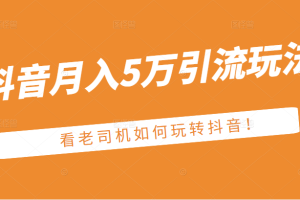 某公众号付费文章：抖音月入5万引流玩法，看看老司机如何玩转抖音！