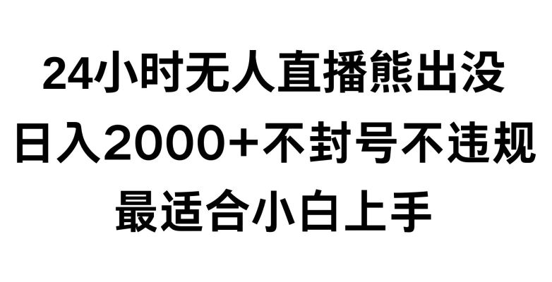 快手24小时无人直播熊出没，不封直播间，不违规，日入2000+，最适合小白上手，保姆式教学【揭秘】